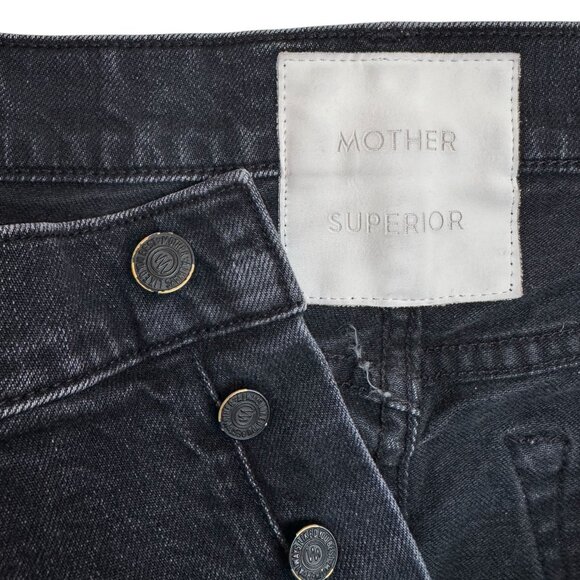 MOTHER Superior The Scrapper Ankle Fray faded black wash 26 - Picture 6 of 13